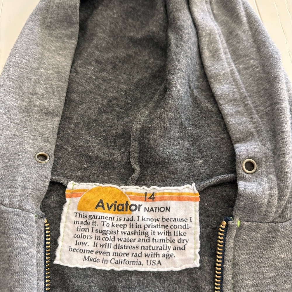 Aviator Nation Kids Hoodie with Lightning Bolt - Picture 4 of 5